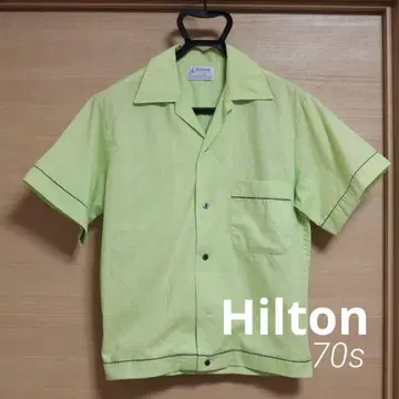 70s hilton 힐튼 볼링 셔츠 반팔 7UP USA S 사이즈