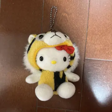 산리오 헬로키티 호랑이 봉제 인형 마스코트 공 체인 택 없음