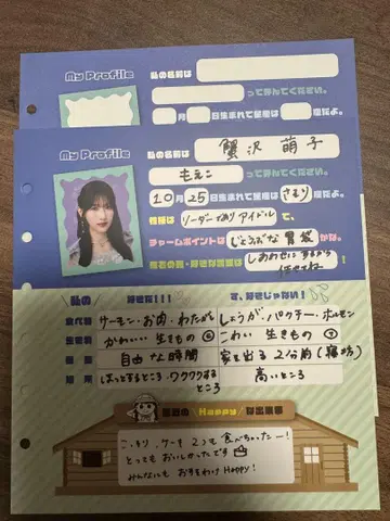 노이미 카니사와 모에코 랜덤 프로필 시트 전국 투어 2025