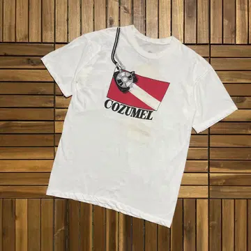 COZUMEL 빈티지 크루넥 반팔 티셔츠 다이빙