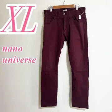 크림슨 nano universe XL 캐주얼 팬츠 스트레이트 팬츠