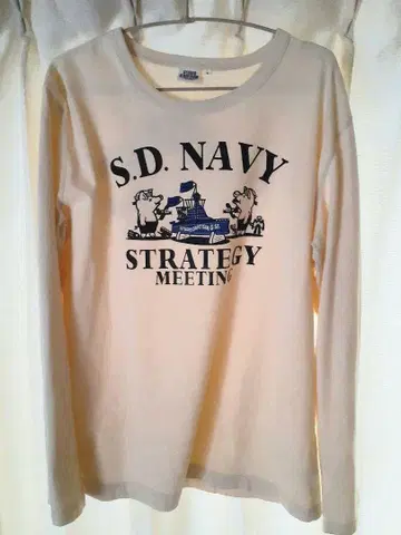 STUDIO D'ARTISAN S.D. NAVY 긴팔 티셔츠 L