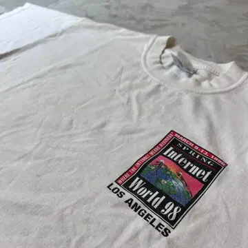 90's "Internet World 98" 마이크로 소프트 티셔츠 기업
