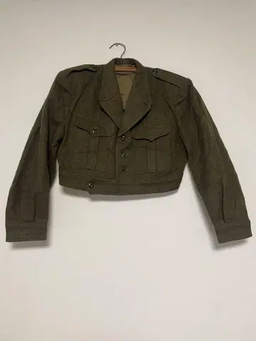 French vintage 40s 50s 울 배틀 드레스 자켓