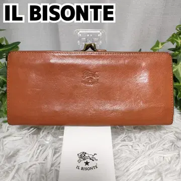 일비종떼 장지갑 가마구치 브라운 IL BISONTE 지갑 카멜 가죽