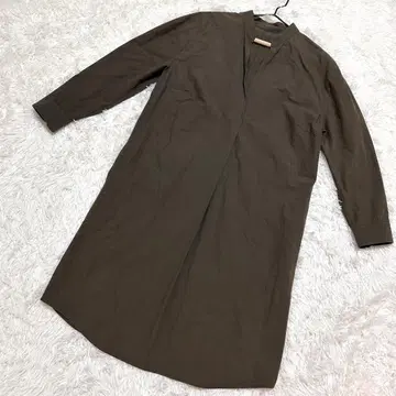 STYLE ME 셔츠 원피스 포켓 부착 도쿄 스타일 카키 (9)