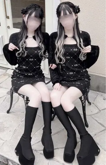 미셸 마카롱 M/M 모노그램 앙상블 니트 원피스 이모짱
