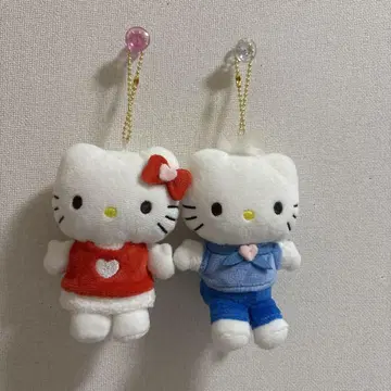 헬로키티&다니엘 커플 세트 봉제 인형 키링