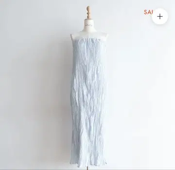 searoomlynn C/voile Crinkle 베어 원피스 블루
