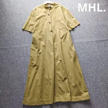 MHL 최근 모델 코튼 린넨 오버 사이즈 풀오버 원피스