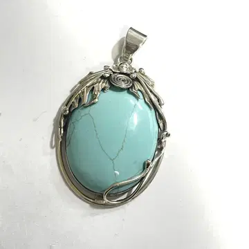 터콰이즈 Silver925 오벌 펜던트