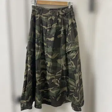 파오파오 오리지널 카모플라쥬 치노 카고 롱 스커트 면 100% 코튼