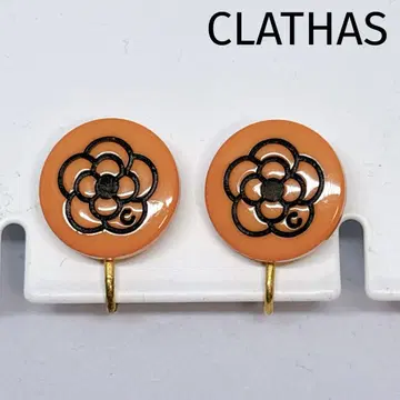 CLATHAS 클레이사스 로고 골드 오렌지 까멜리아 귀찌