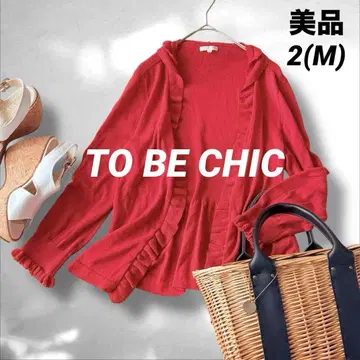 TO BE CHIC 투 비 시크 프릴 가디건 얇은 소재 레드 M