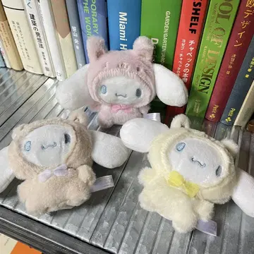 산리오 시나모롤 폭신폭신 라떼 마스코트 3개 세트