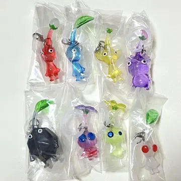 미사용 새상품 PIKMIN 피크민 메지루시 액세서리 가챠가챠 8개