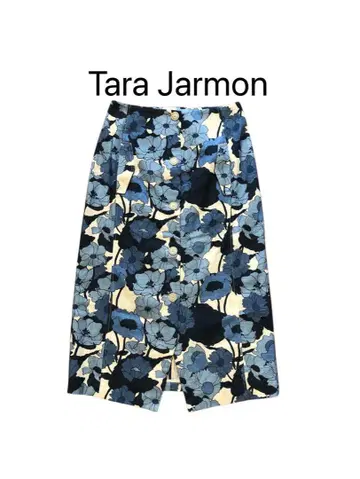 Tara Jarmon 타라 자몬 올 패턴 타이트 스커트 꽃무늬 코튼