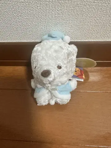 곰 봉제 인형 화이트와 스카이블루