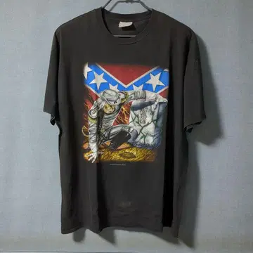 남부 연합 그래픽 티셔츠 블랙 XL