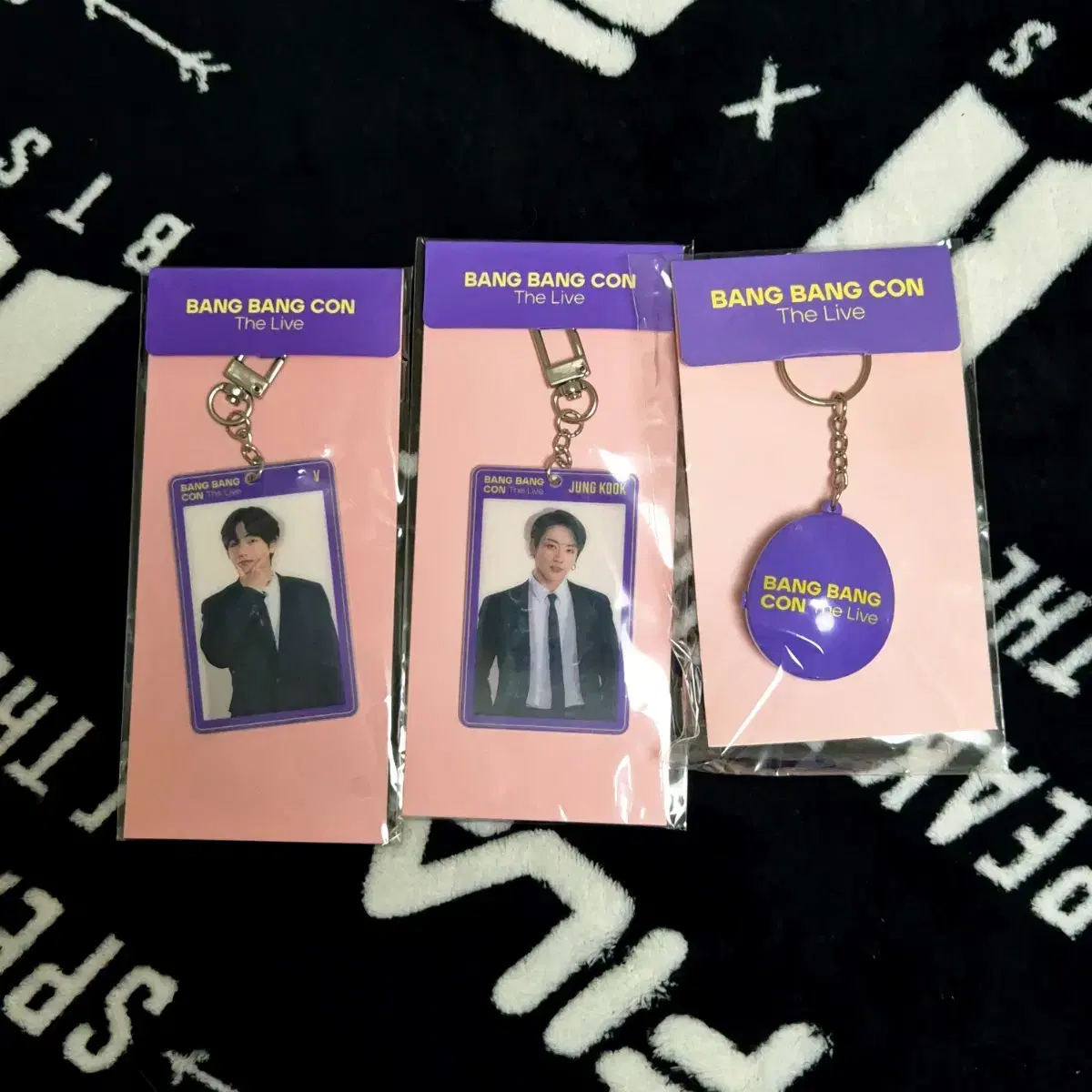 방탄소년단 뷔 정국 방방콘 렌티큘러 키링 + 보이스 키링 BTS V JK