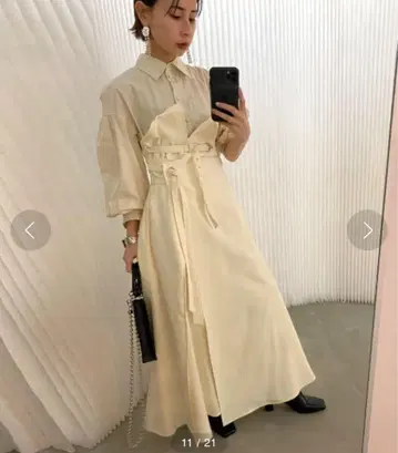 아메리 밀레피유 셔츠 드레스