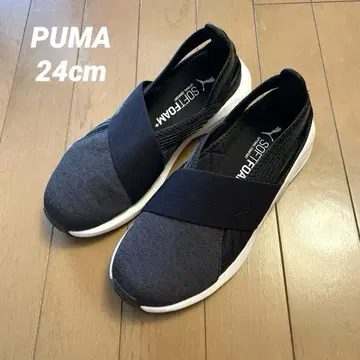 푸마 소프트 폼 슬립온 블랙/그레이 24cm