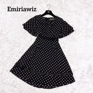 Emiriawiz 도트 카슈쿨 원피스 레이스 플레어 프릴