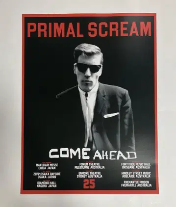 Primal Scream 프라이멀 스크림 리토그래프 포스터 일본 방문