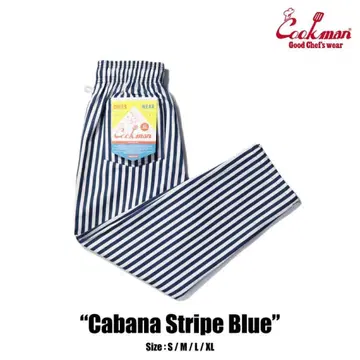 셰프 팬츠 Chef Pants Cabana Stripe Blue