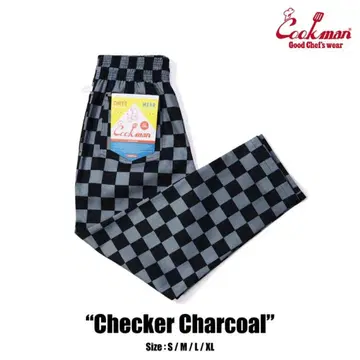 셰프 팬츠 Chef Pants Checker Charcoal