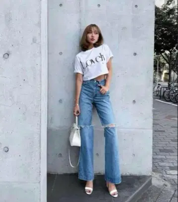 sheller 셰리에 OKAYAMA Crash flare denim