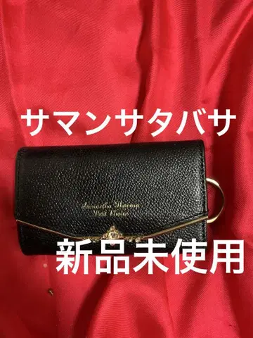 Samantha Thavasa 블랙 가죽 키 케이스
