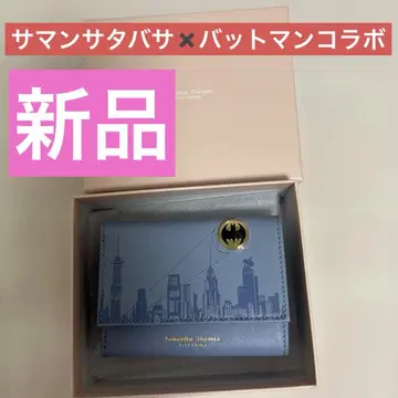 사만다 타바사 배트맨 콜라보 3단 폴더형 지갑 새상품 블루 한정품