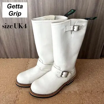 새상품급 Getta Grip 레어 컬러 화이트 엔지니어 부츠 UK4