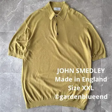 JOHN SMEDLEY 씨 아일랜드 코튼 니트 피케 셔츠 2XL