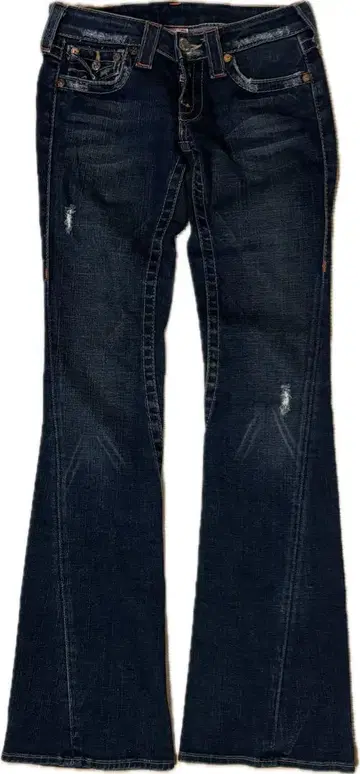 True Religion 부츠 컷 데미지 가공 데님