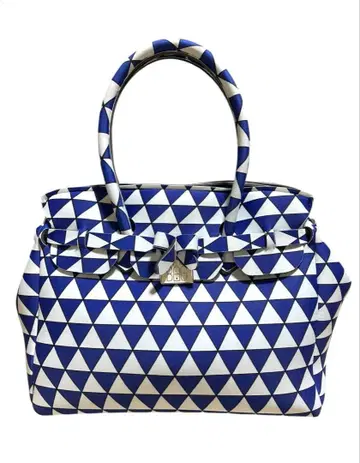 컨디션 최상 SAVE MY BAG 한정판 패턴 핸드백 토트백 이탈리아제