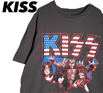 KISS 티셔츠 M 키스 티셔츠 M 블랙 밴딩 티셔츠 밴 티