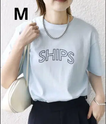 SHIPS 쉽스 [WEB 한정판] 라운드 프린트 로고 티셔츠