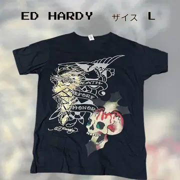 ED HARDY 티셔츠 L 사이즈 스컬 디자인