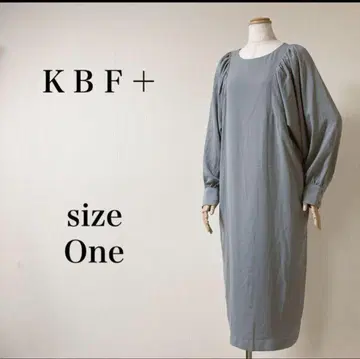 KBF+ 그레이 벌룬 슬리브 원피스 사이즈 One