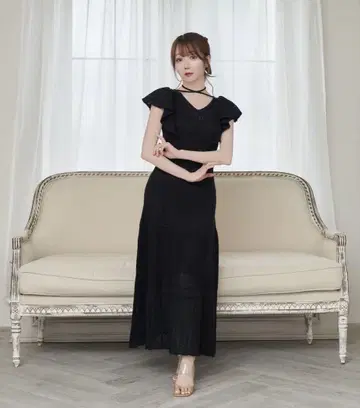 RoseMuse 로제 뮤즈 crochet knit o/p 블랙 검정