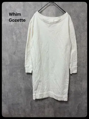 # Whim Gozette 맨투맨 무릎 기장 원피스 화이트