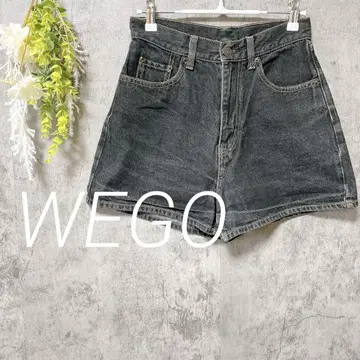 위고 사다리꼴 데님 숏 팬츠 청바지 A 라인 실루엣