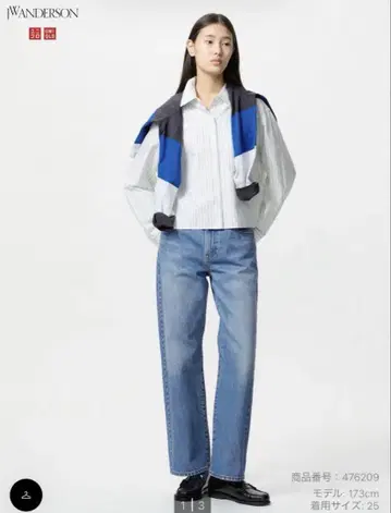 유니클로 jw 콜라보 스트레이트 데님 21 65 블루