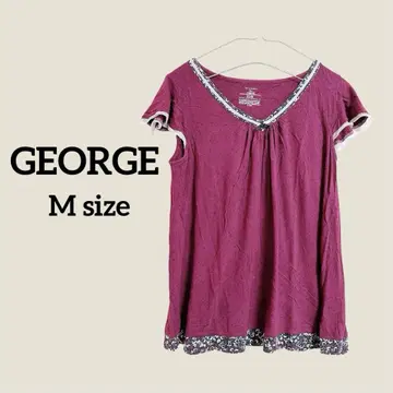 GEORGE 마젠타 색상 반팔 티셔츠