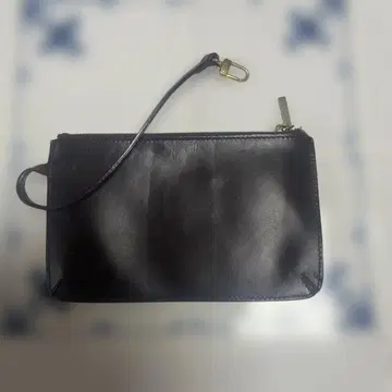 ETRO 다크 브라운 가죽 클러치 백