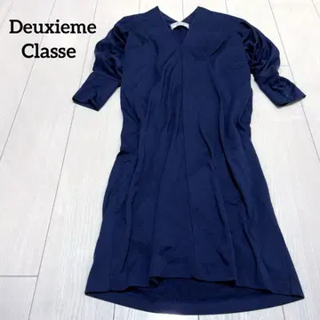 Deuxieme Classe 돌먼 슬리브 롱 원피스 네이비
