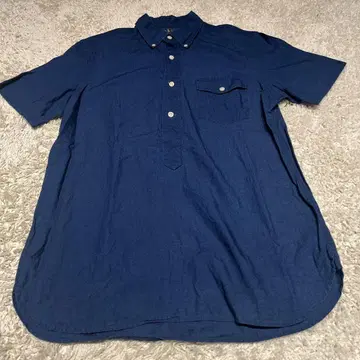 Ralph Lauren Indigo Chambray S 반팔 셔츠