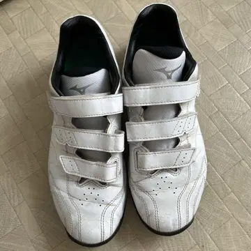 Mizuno 화이트 트레이닝 슈즈 벨크로 27cm